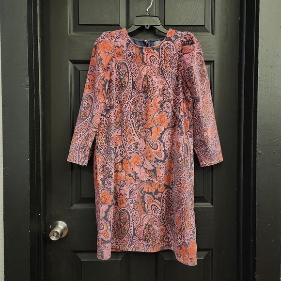 by Anthropologie Sz. S Blue Motif Dayna 100% Cotton Corduroy Mini Dress - Picture 6 of 16